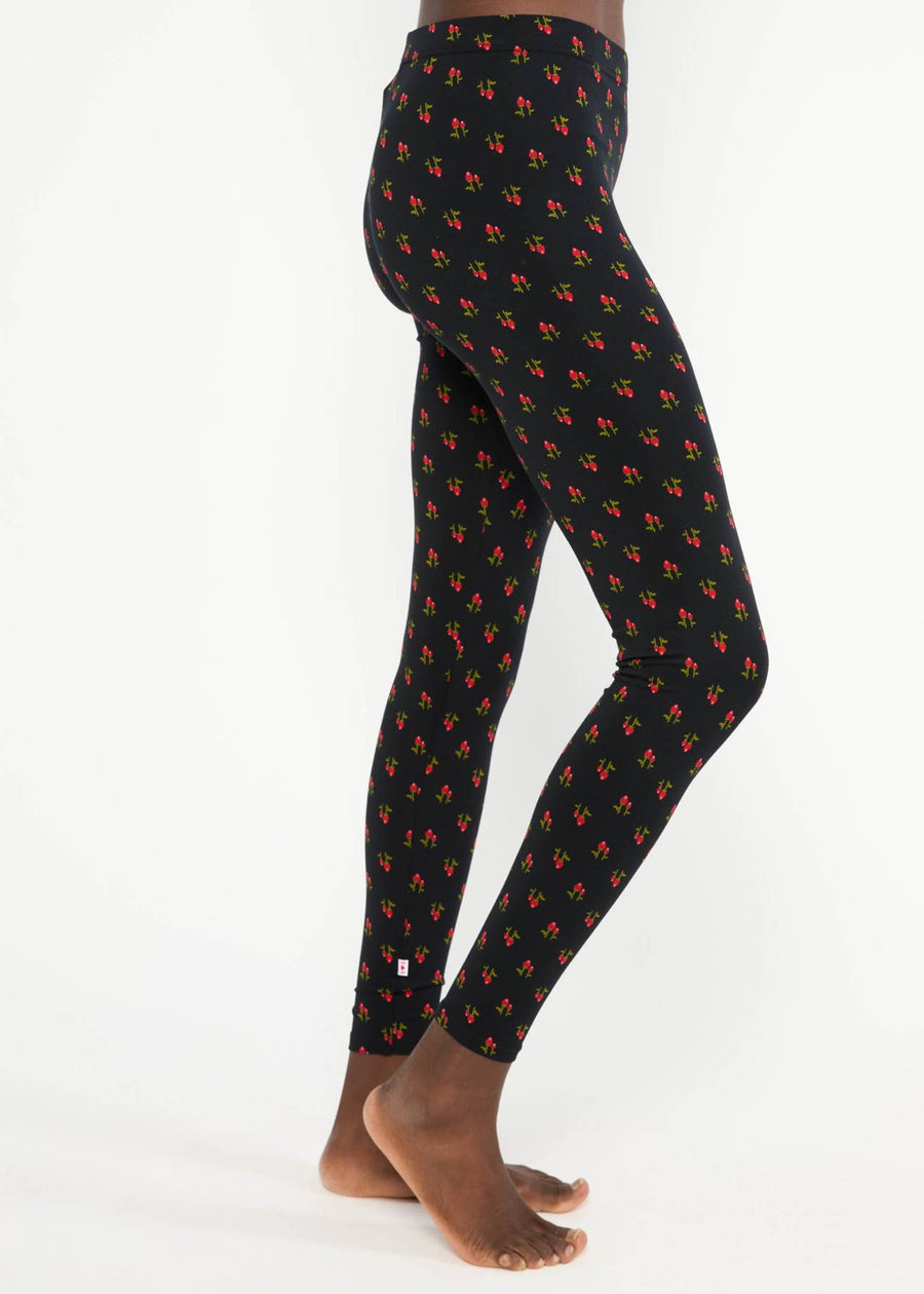 Blutsgeschwister Lovely Legs, red rosehip, Leggings black