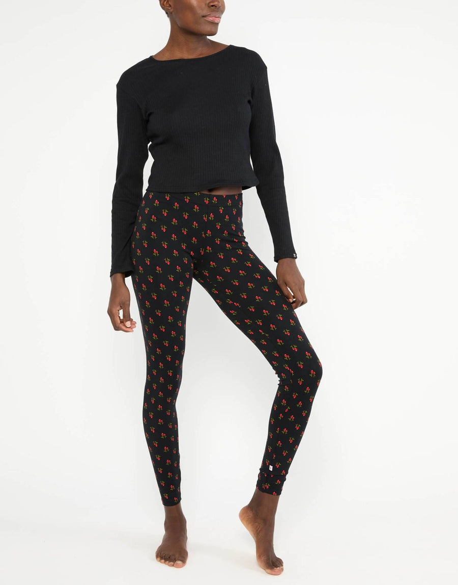 Blutsgeschwister Lovely Legs, red rosehip, Leggings black