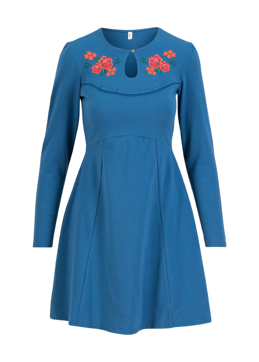 Blutsgeschwister Kleid Lucky Mrs. Lovely Western mountain clouds blue