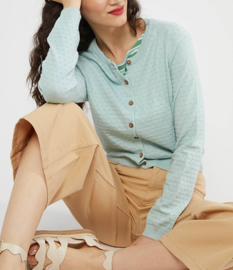 Blutsgeschwister Sweet Knit Cardigan blue chalcedony