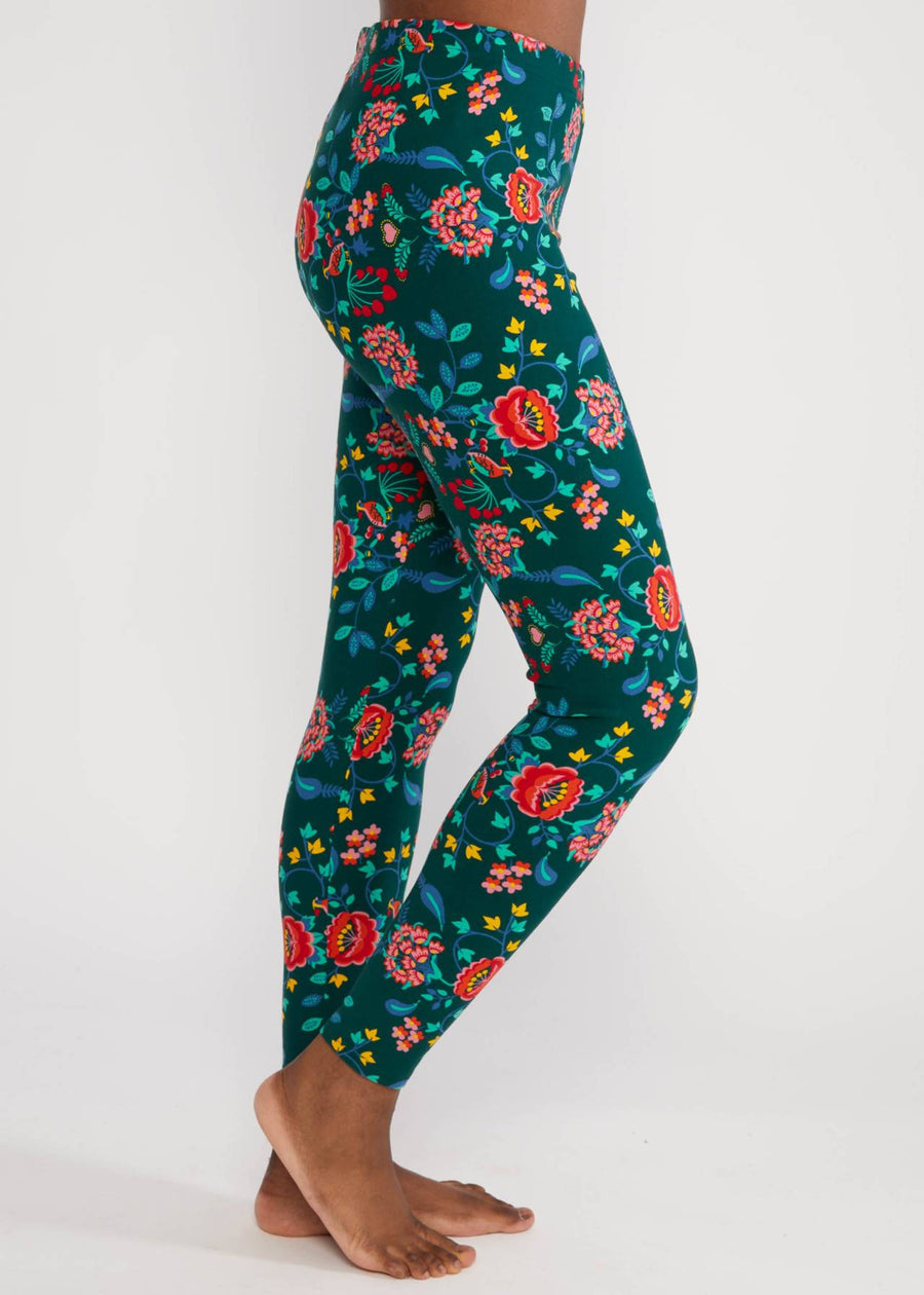 Blutsgeschwister Totally Thermo beautiful flower tendrils grün bunt Leggings