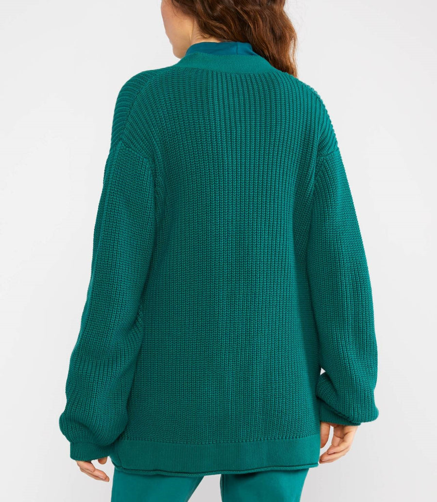 Blutsgeschwister Cardigan Yes, we Cardy hiking green, petrol