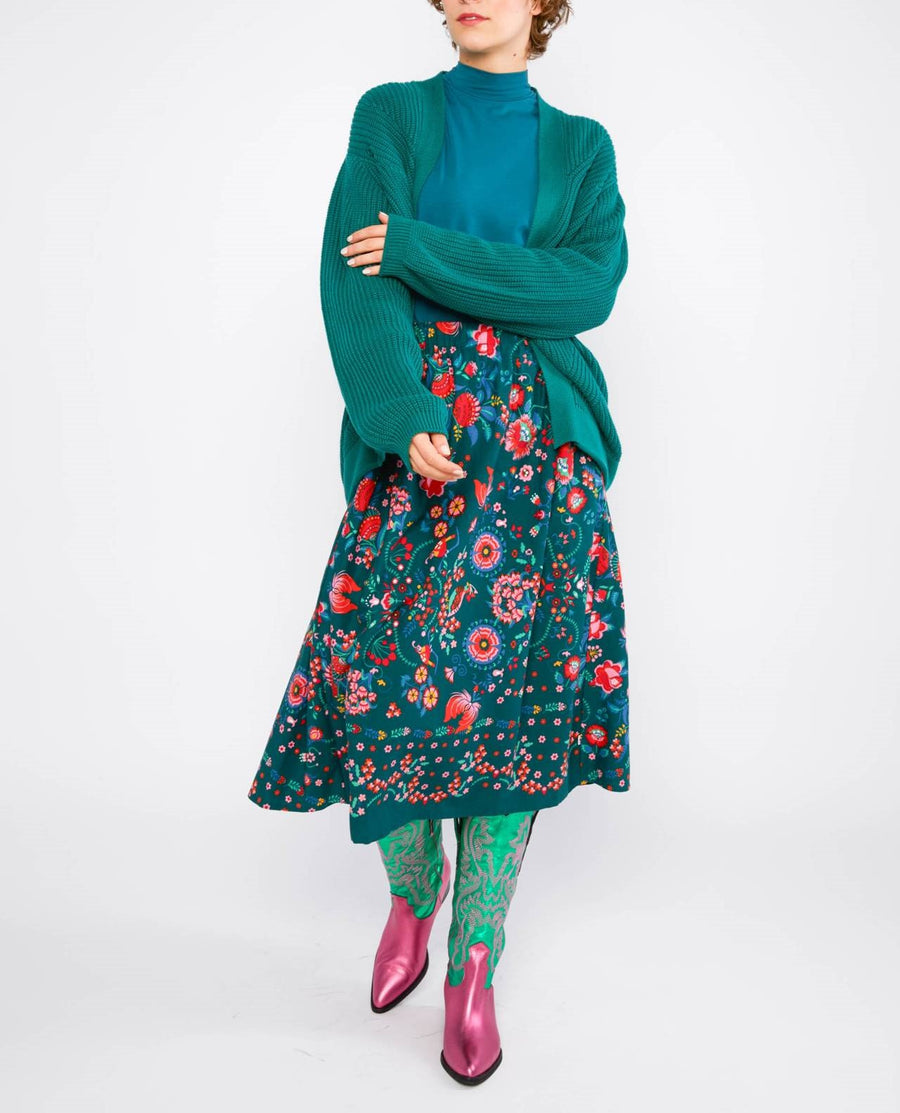 Blutsgeschwister Cardigan Yes, we Cardy hiking green, petrol