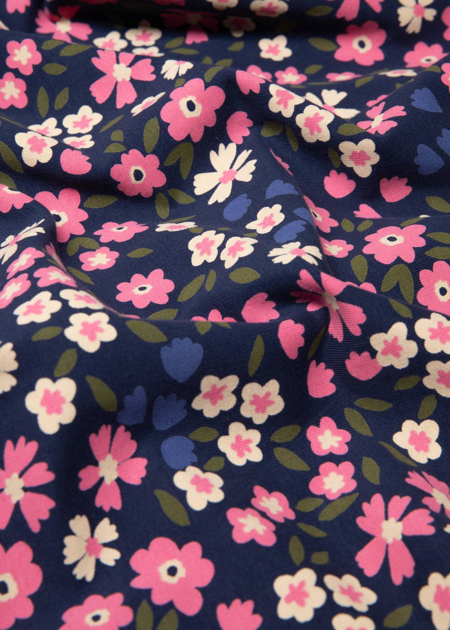 Blutsgeschwister Tres Charmeuse Kleid tiny fleur blau