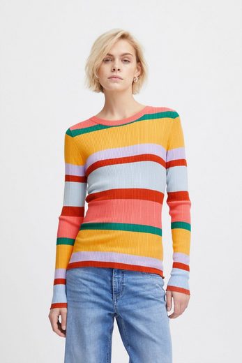 ICHI Ihmafa Langarmshirt multi color bunt gestreift