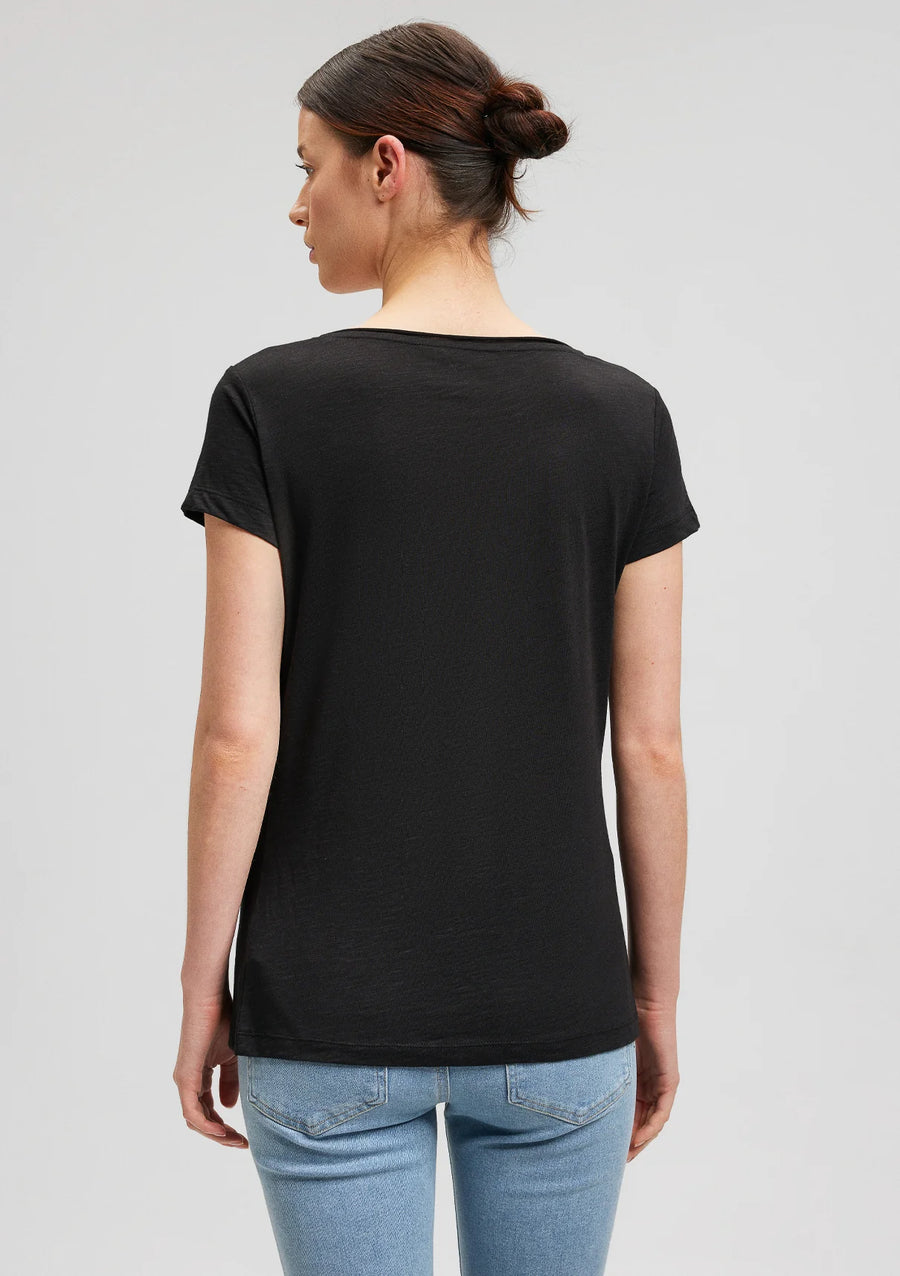 Mavi T-Shirt, V-Neck Modal, black