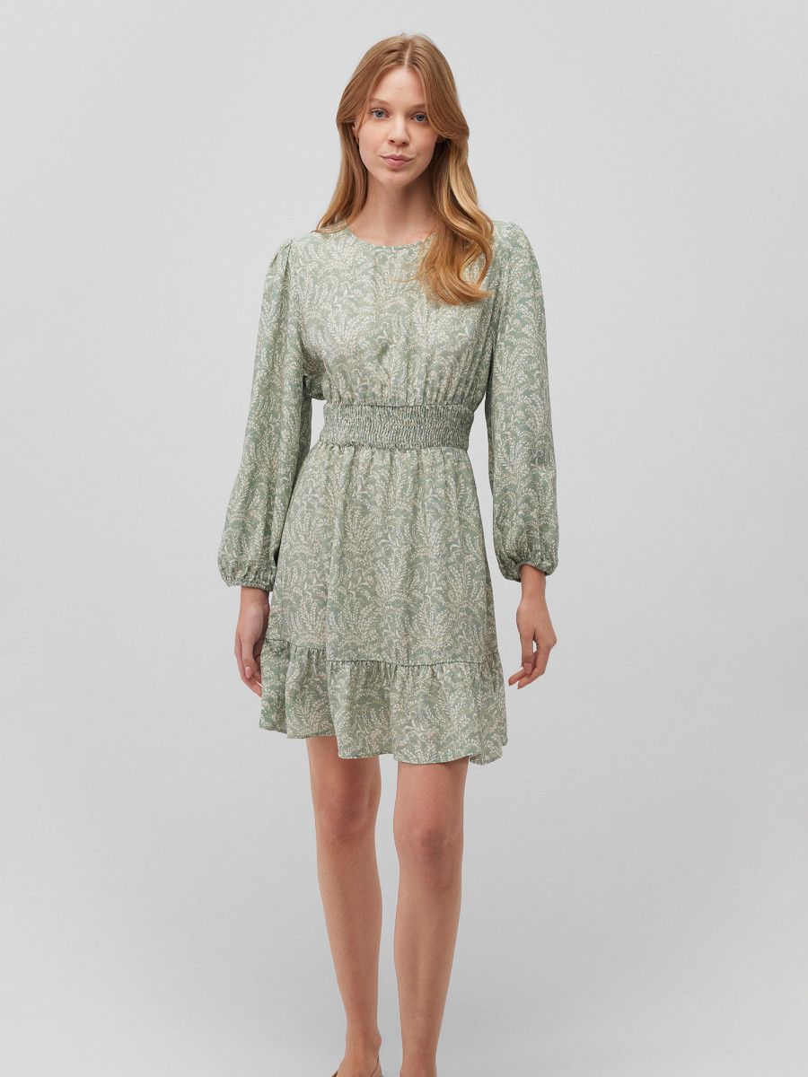 Mavi Kleid sage green floral, hellgrün