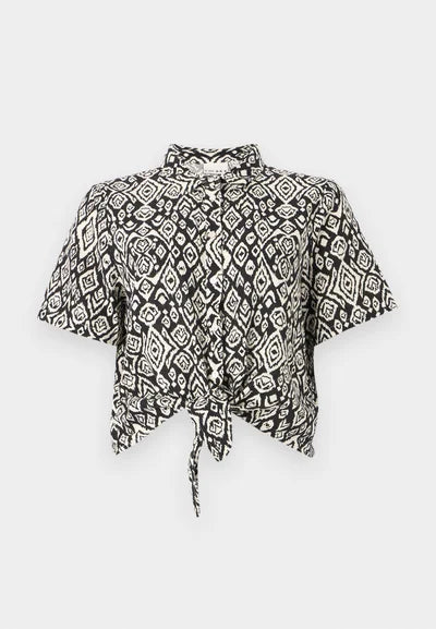 ICHI Ihlinno Shirtbluse black diamond ikat