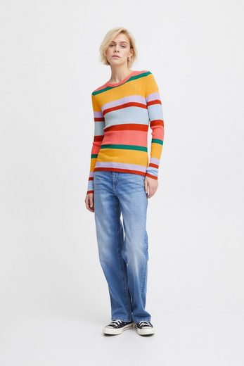 ICHI Ihmafa Langarmshirt multi color bunt gestreift