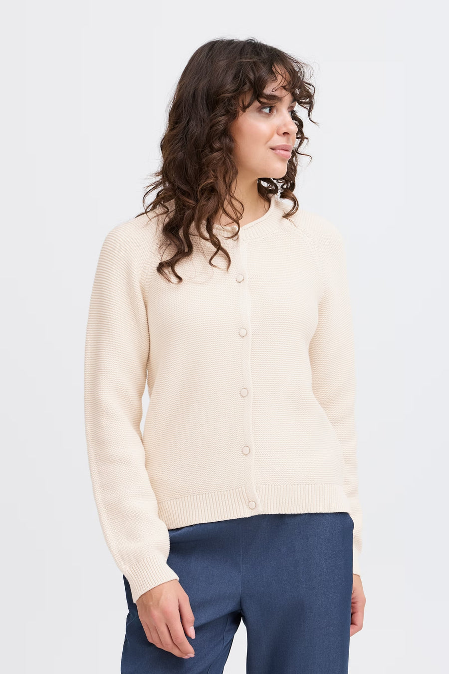 Fransa Frkateleen Cardigan cremeweiß