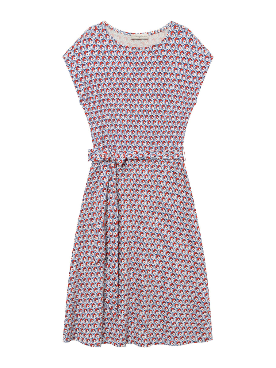 Mademoiselle Yeye Kleid, The Daily Chill Out Dress, blooming blau rot