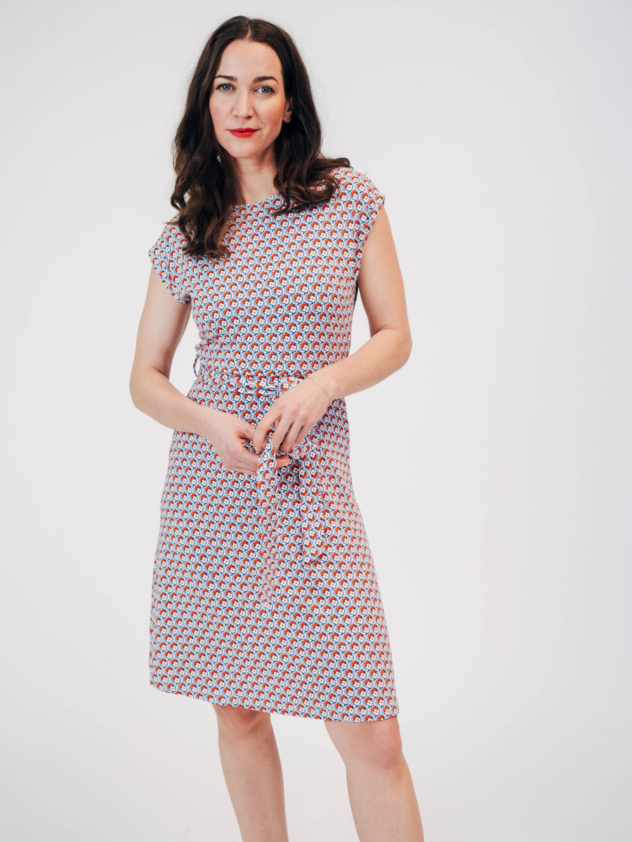 Mademoiselle Yeye Kleid, The Daily Chill Out Dress, blooming blau rot