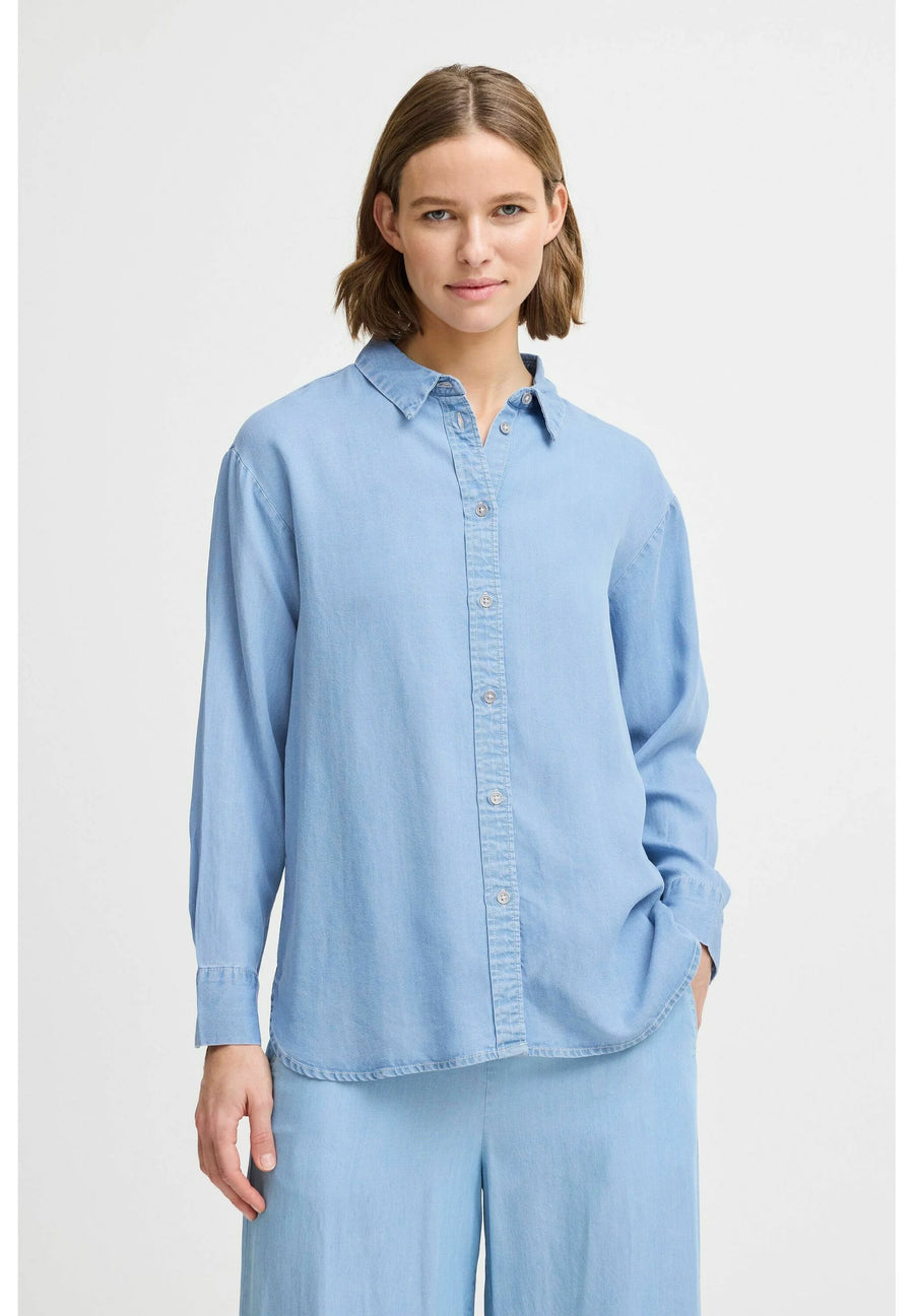 B.young Bykosmo Hemd light blue denim