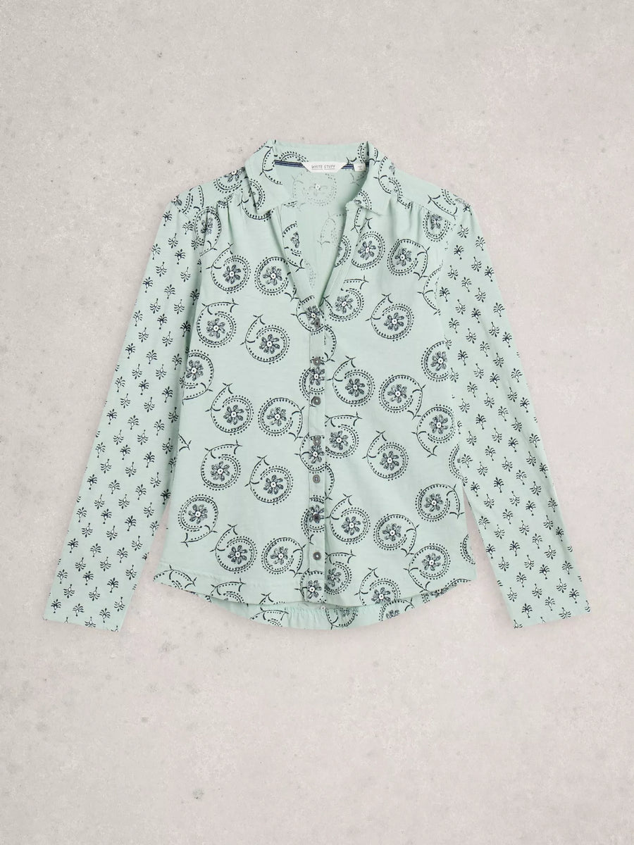 White Stuff Annie Langarmshirt green mlt