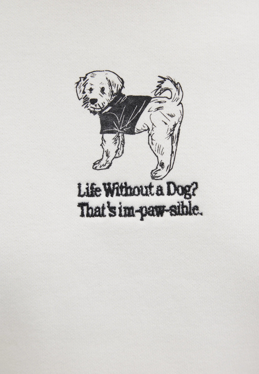Mavi Sweatshirt cremeweiß, Life without a Dog?
