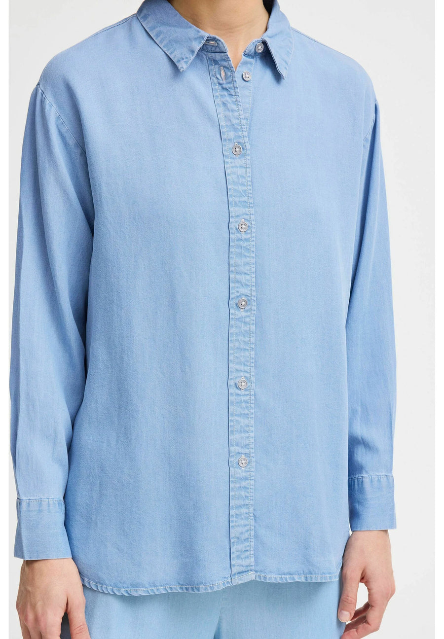B.young Bykosmo Hemd light blue denim