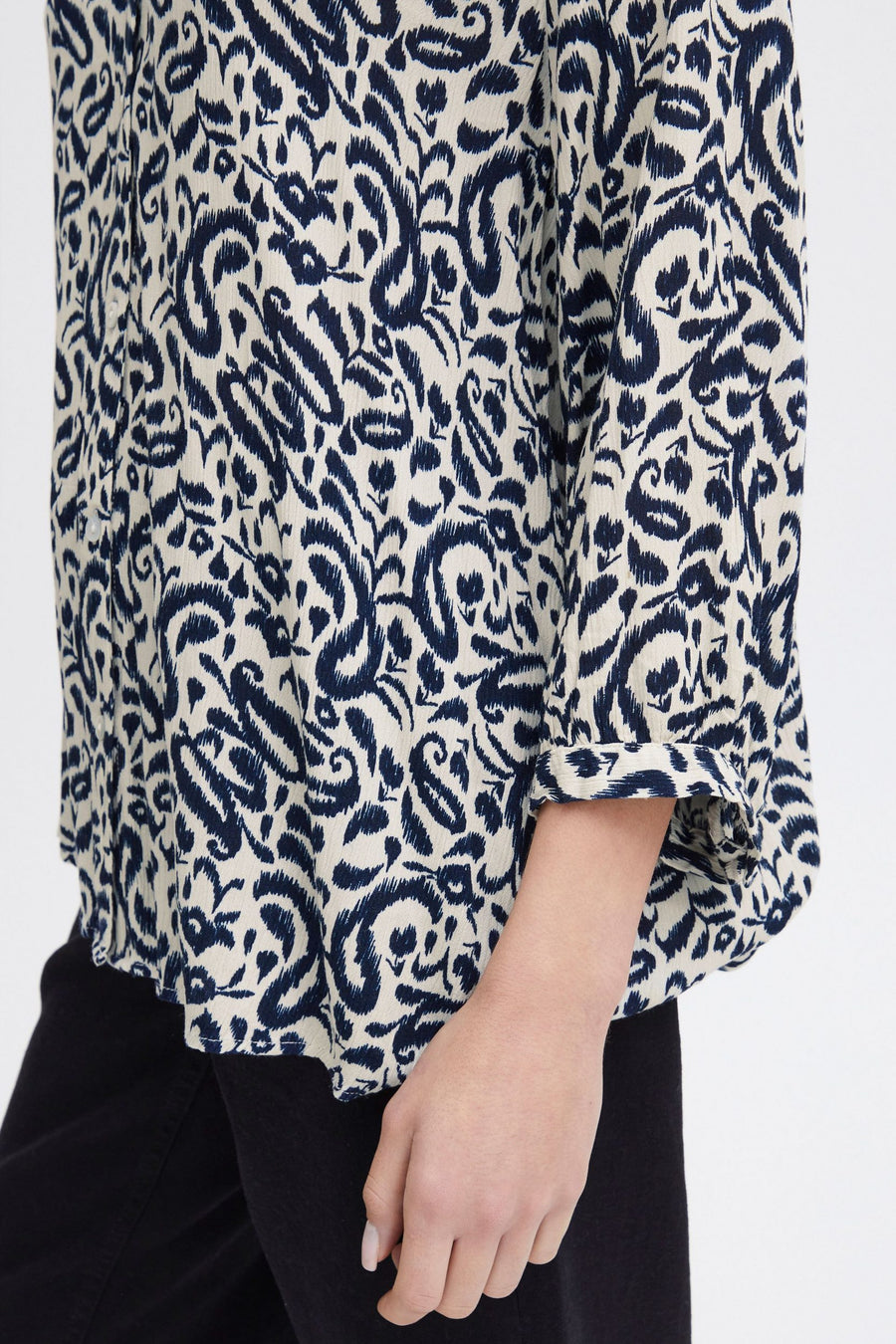 ICHI Ihmarrakech Shirt Bluse total eclipse paisley aop