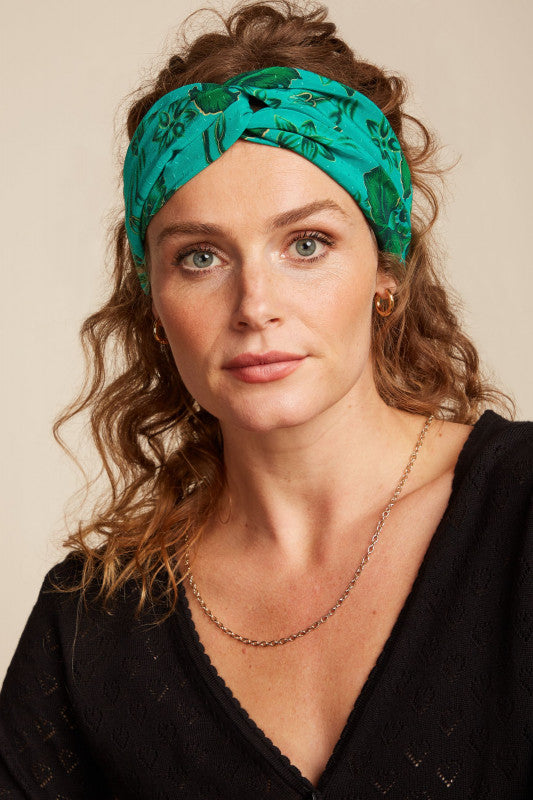 King Louie Twist Hairband Coralie, aqua green