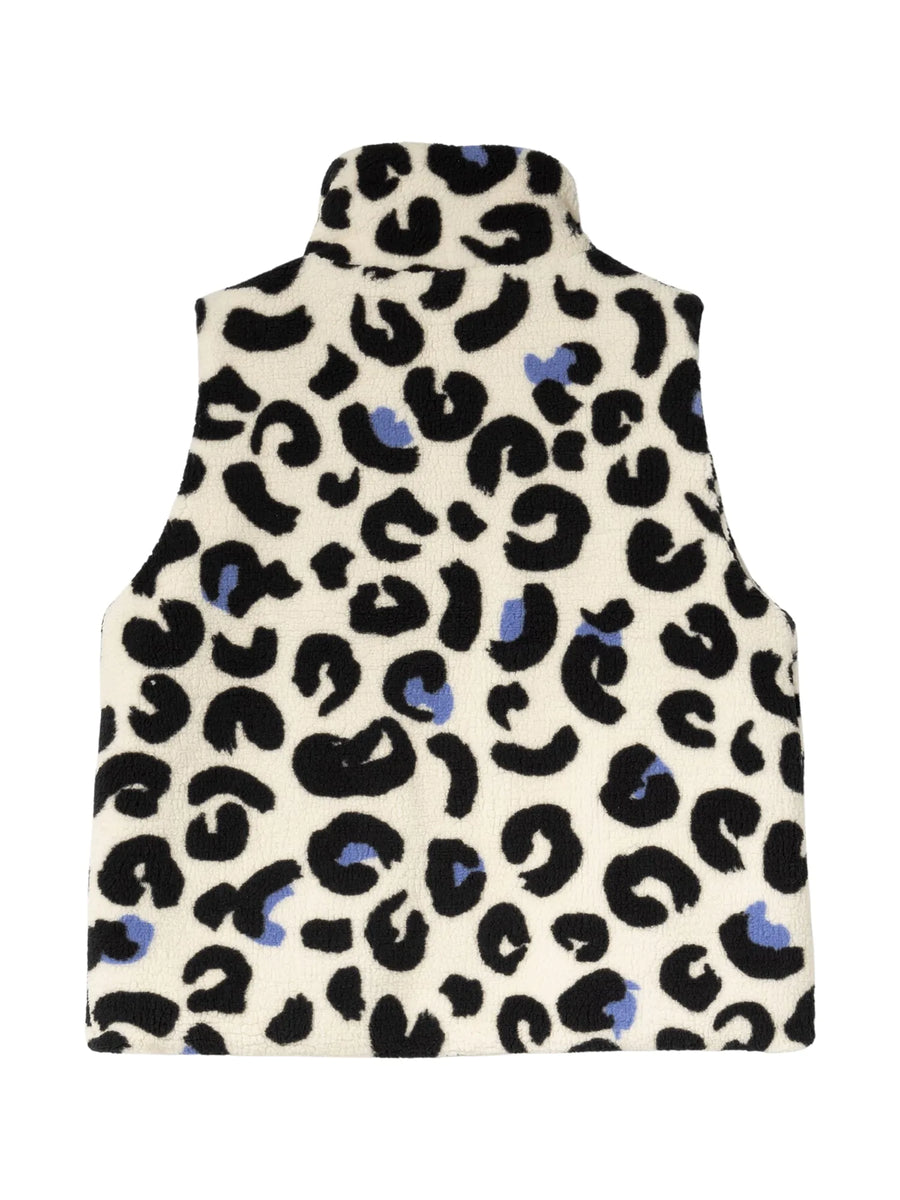 Mademoiselle Yeye Meow wow Vest, Weste blau Leopardenflecken