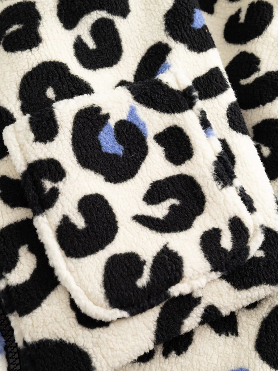 Mademoiselle Yeye Meow wow Vest, Weste blau Leopardenflecken