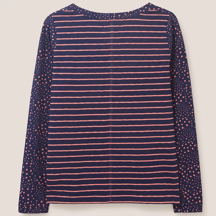 White Stuff Nelly Langarmshirt navy multi