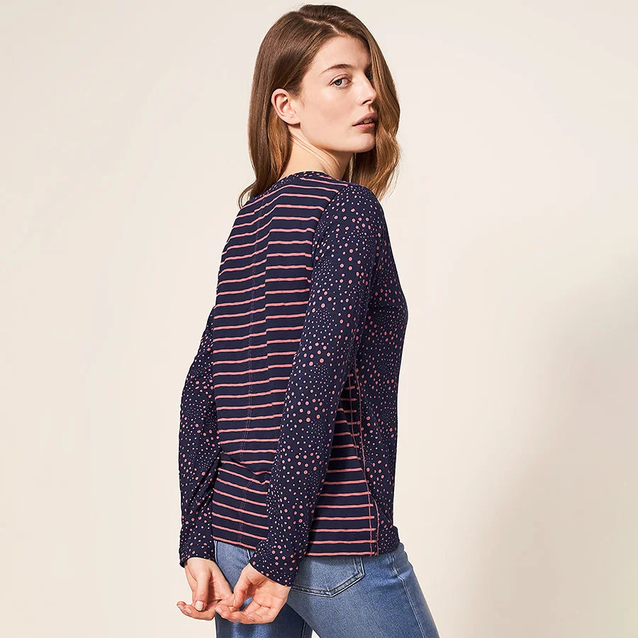 White Stuff Nelly Langarmshirt navy multi