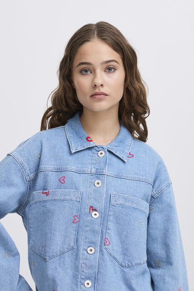 ICHI Ihjaella Jeansjacke light blue washed