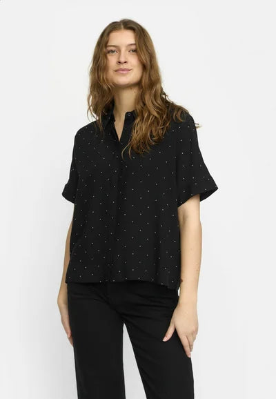 Soft Rebels SRMargot Freedom Bluse, Dot Shirt, black