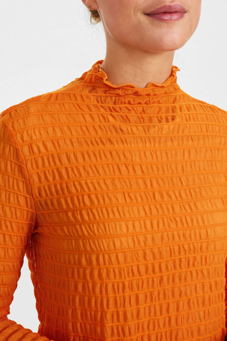 Nümph Numagda Blouse Mesh orange, marmelade