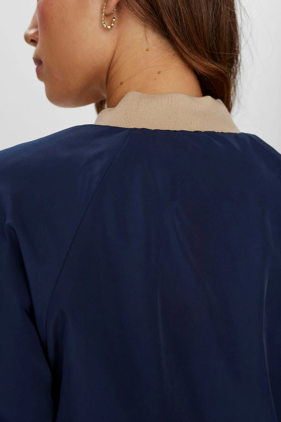 Nümph NUetera Wendejacke dark sapphire, Teddy brown