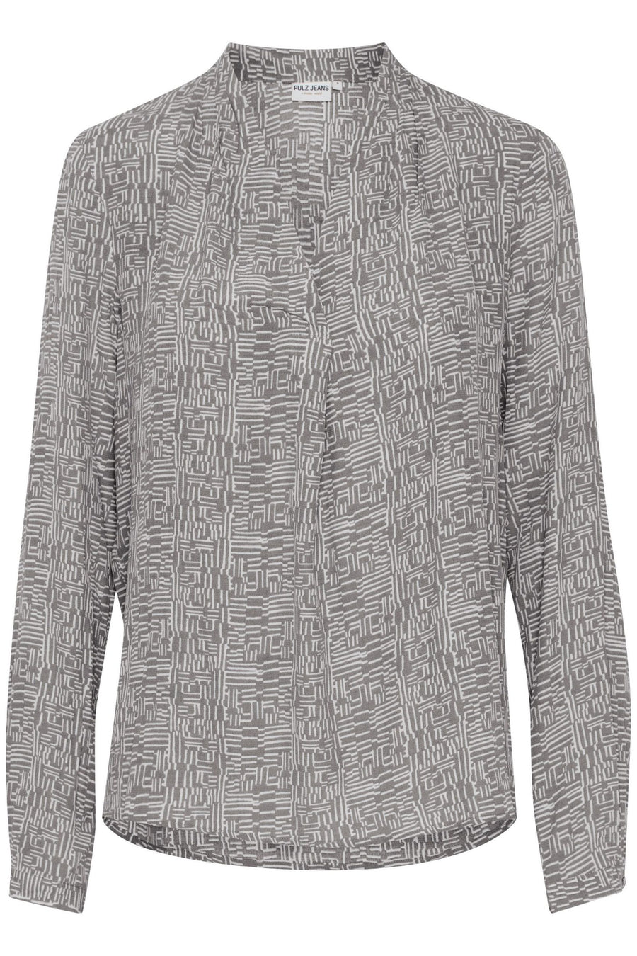 Pulz Pzgene Bluse frost gray printed