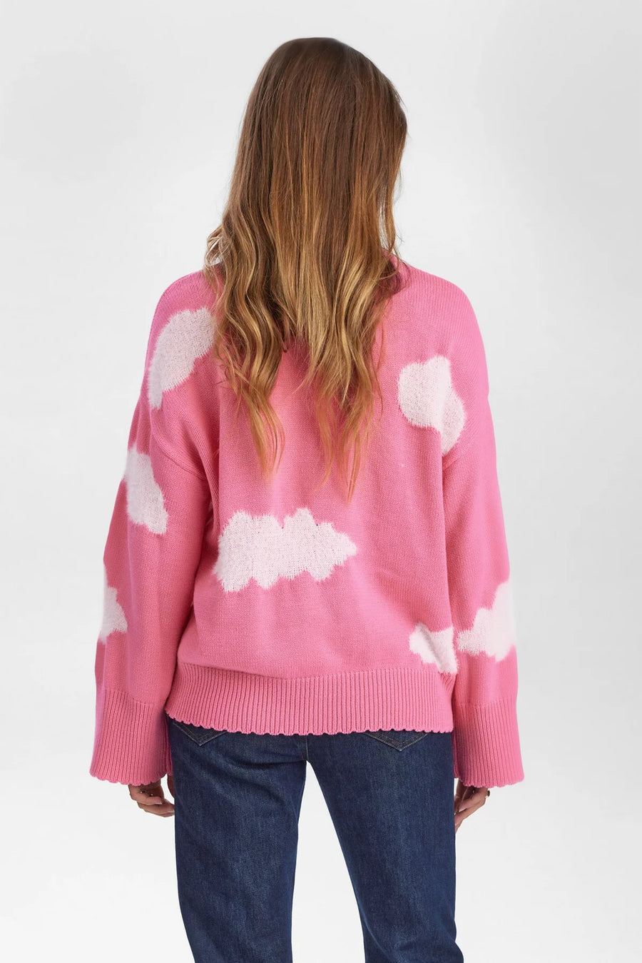 Nümph Nuheavenly Pullover pink carnation, Wolkenpulli