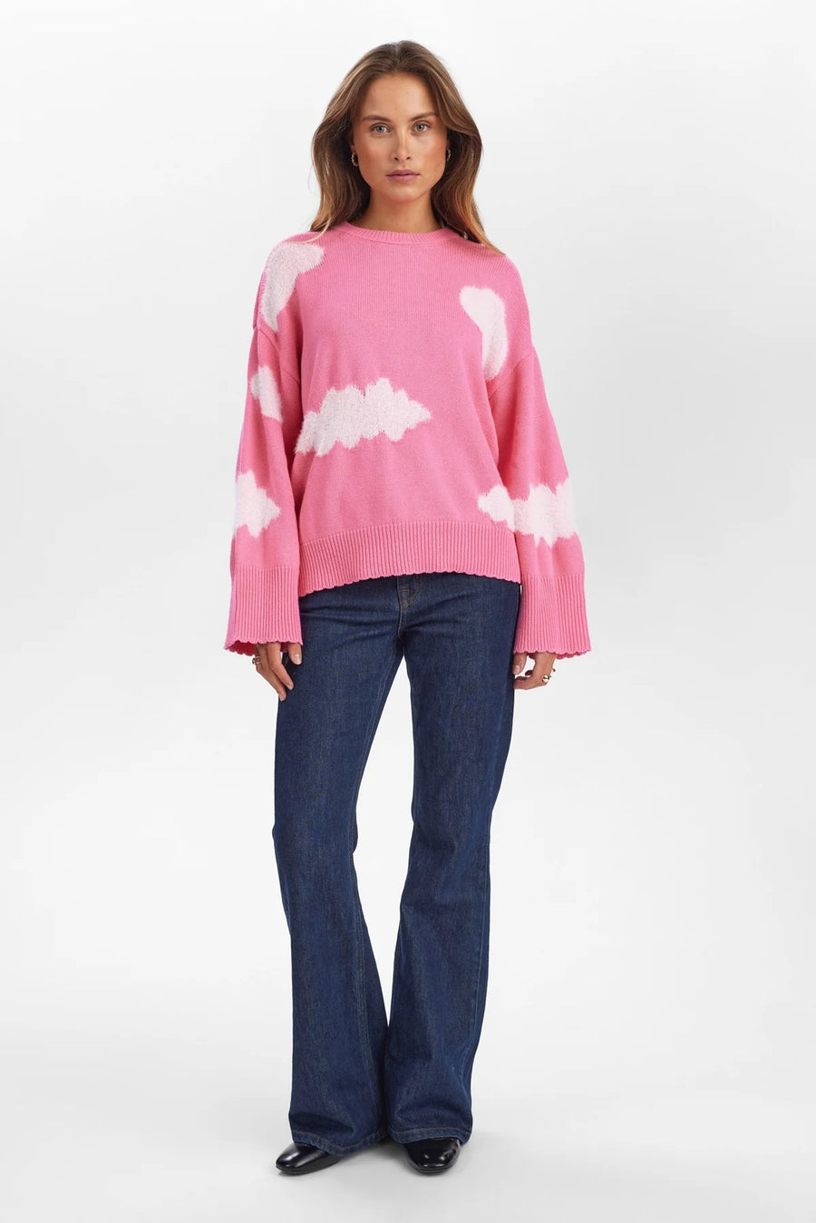 Nümph Nuheavenly Pullover pink carnation, Wolkenpulli