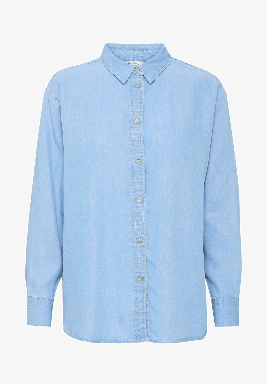 B.young Bykosmo Hemd light blue denim