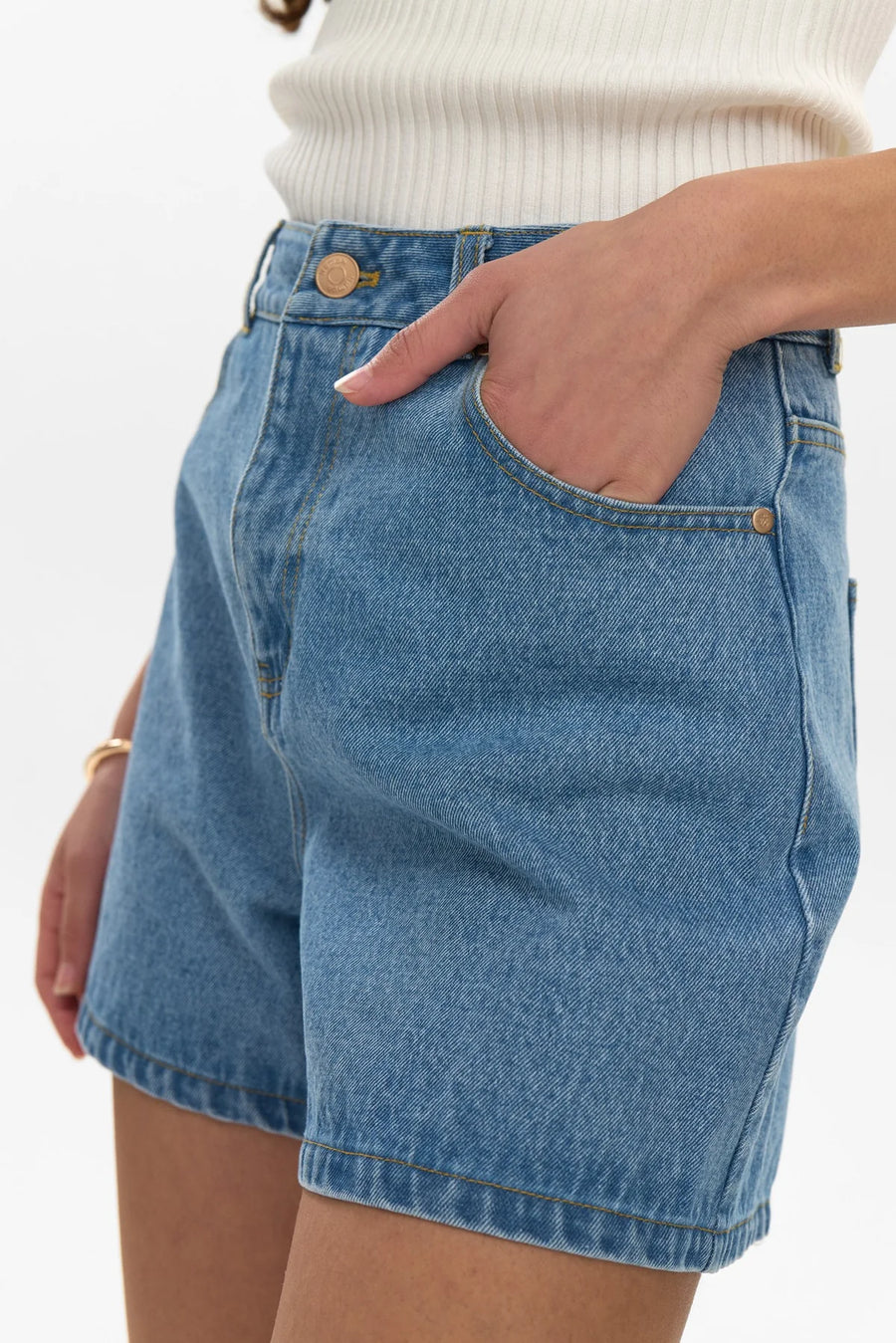 Nümph Nuvirginia Denim Shorts, light blue denim