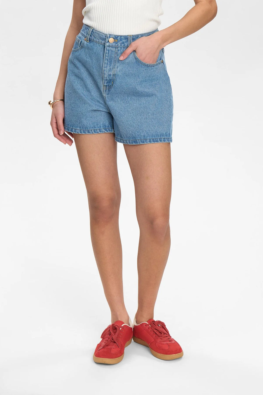Nümph Nuvirginia Denim Shorts, light blue denim