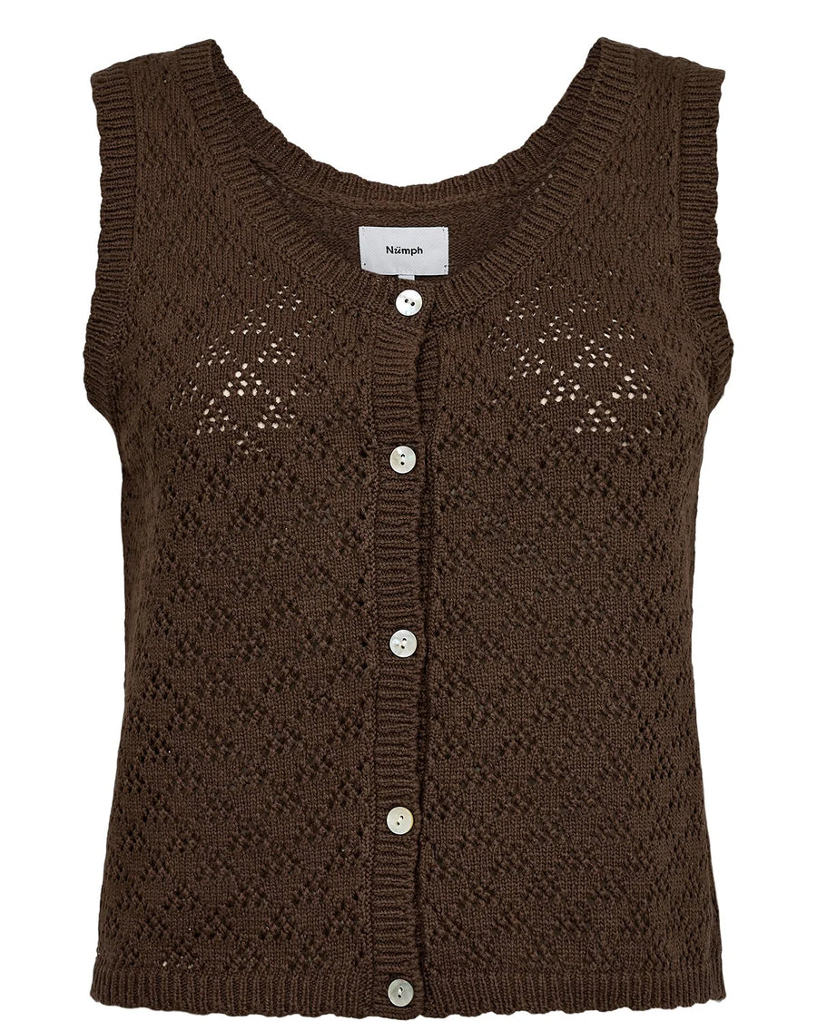 Nümph Nudarwina Stricktop, shopping bag, brown