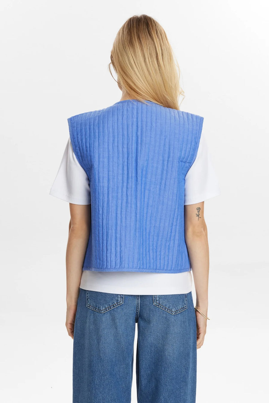 Nümph Nujodie Weste medium blue denim
