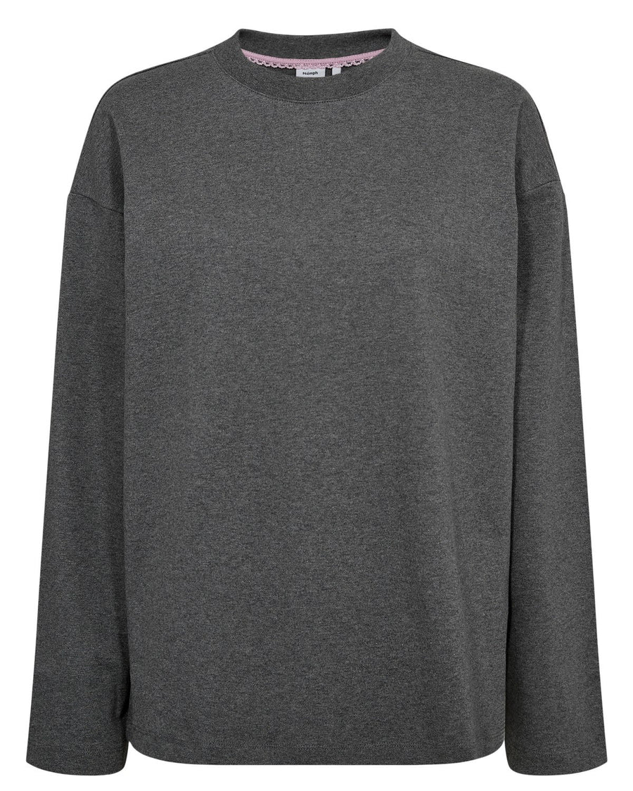 Nümph Nugira Langarmshirt dark grey mel