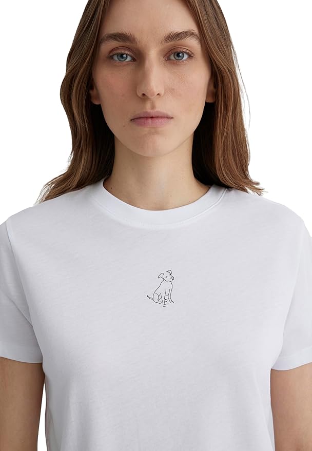 Mavi T-Shirt weiß mit Hunde-Silhouette