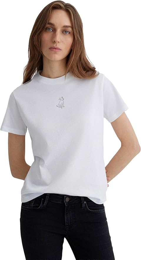 Mavi T-Shirt weiß mit Hunde-Silhouette