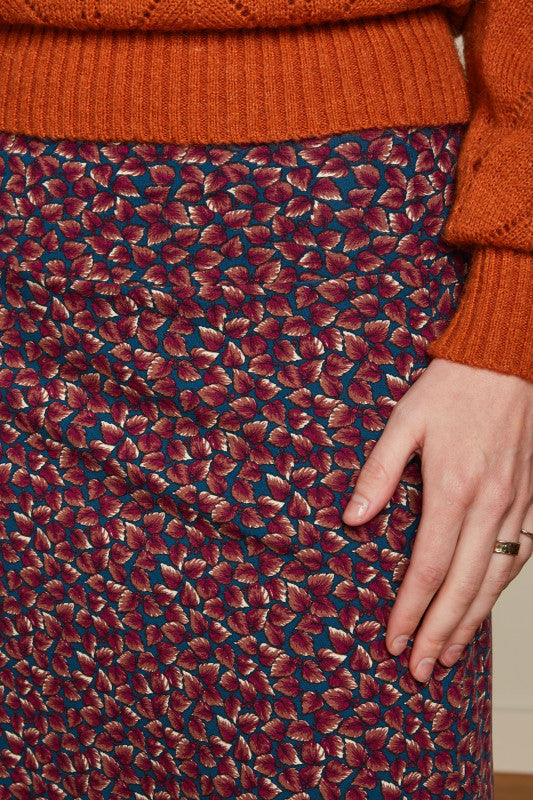 King Louie Rock Border Skirt Autumn storm blue