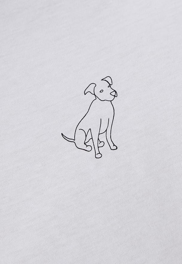 Mavi T-Shirt weiß mit Hunde-Silhouette