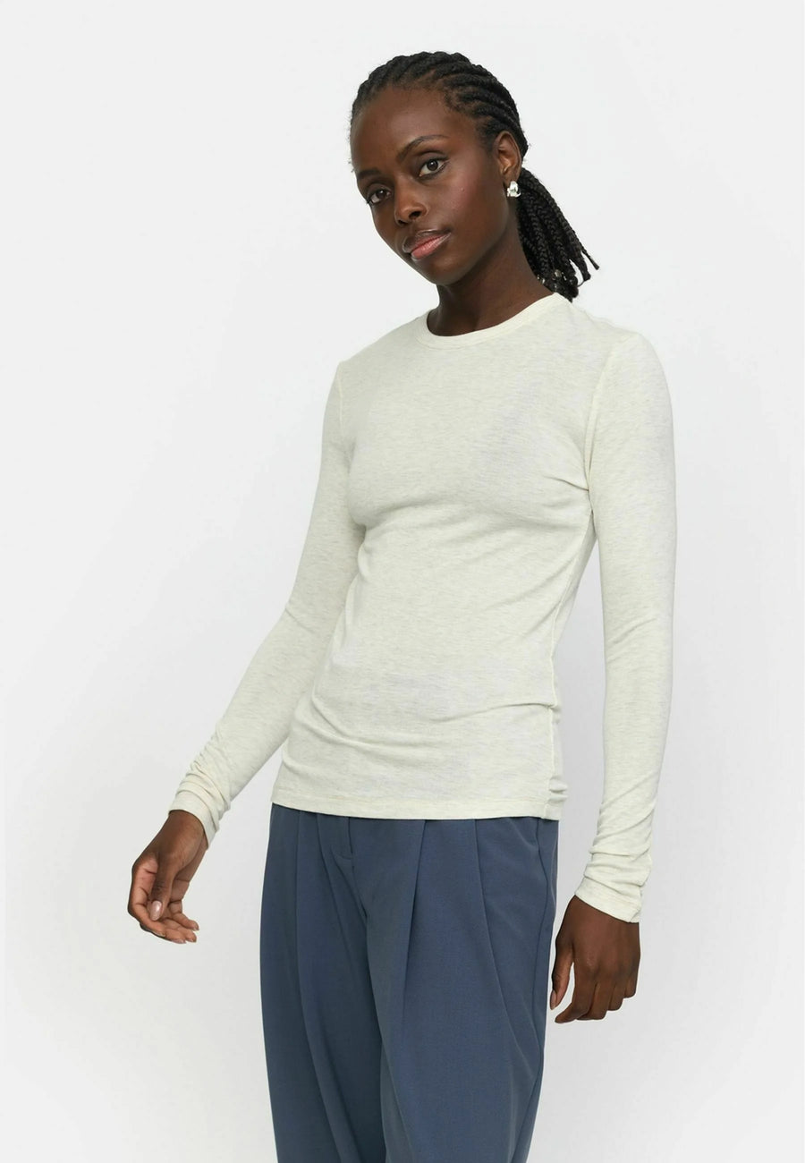 Soft Rebels SRRoman O-Neck Langarmshirt arctic wolf melange