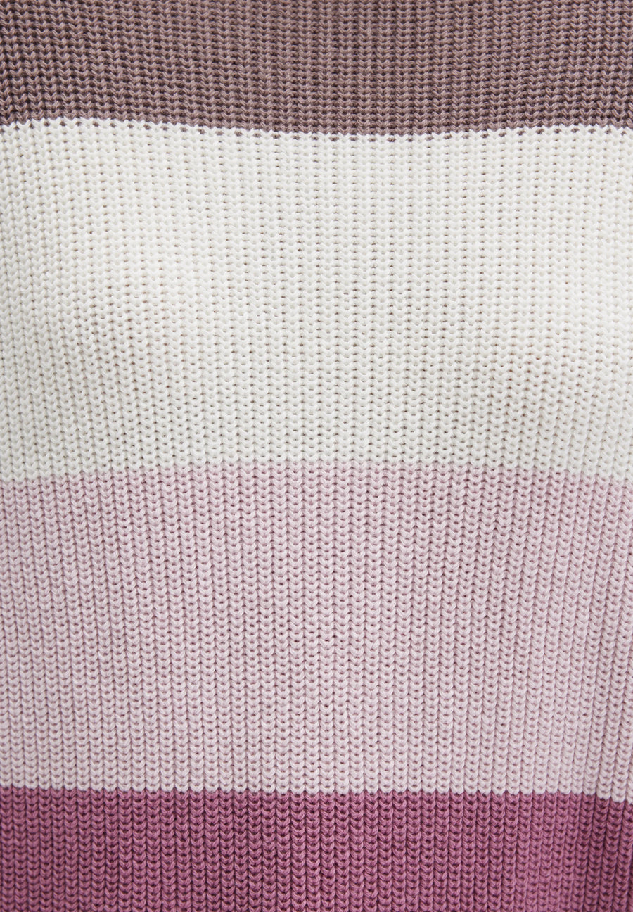 Mavi Strickpullover rosa creme braun Blockstreifen
