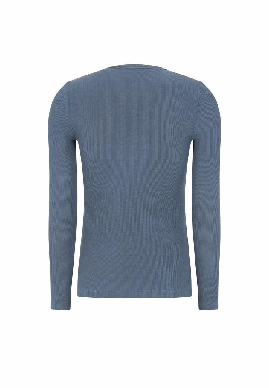 Soft Rebels Srfenja O-Neck Langarmshirt Grisaille, taubenblau