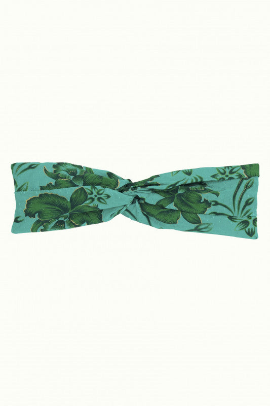 King Louie Twist Hairband Coralie, aqua green