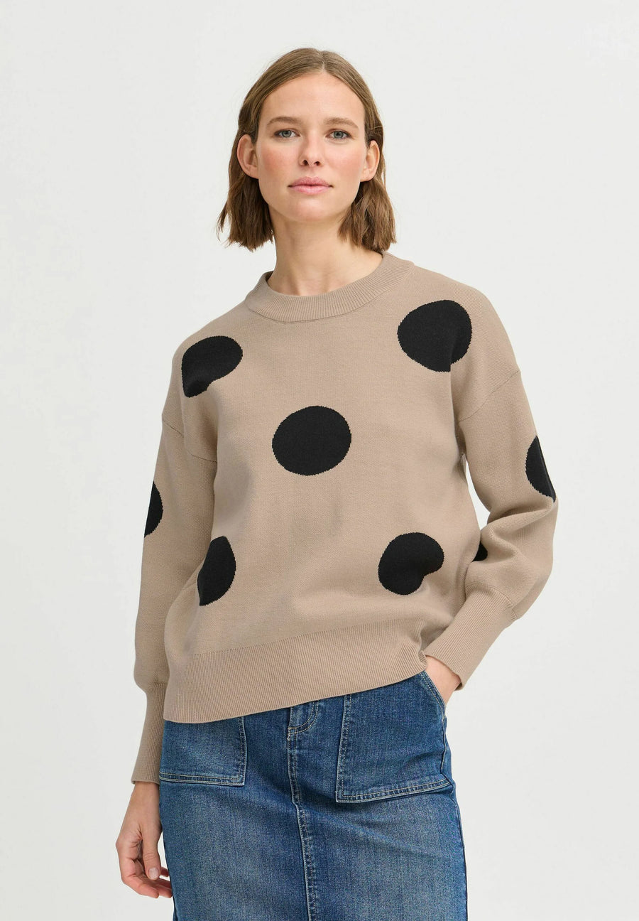 B.young Byomme Dot Pullover, Humus Mix