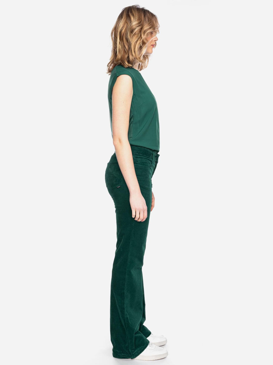 ATO Cordhose Newton mit Schlag, bgrn, dunkelgrün