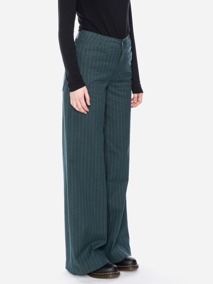 ATO Stoffhose Lacy, Marlenehose dgrn/bg gestreift